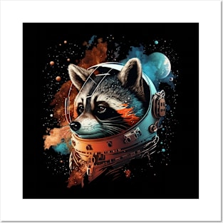 space raccoon Posters and Art
